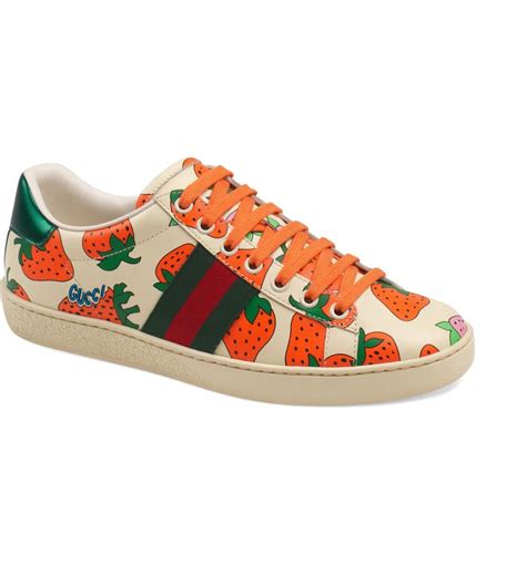 gucci strawberry sandal|Gucci ace sneakers on sale.